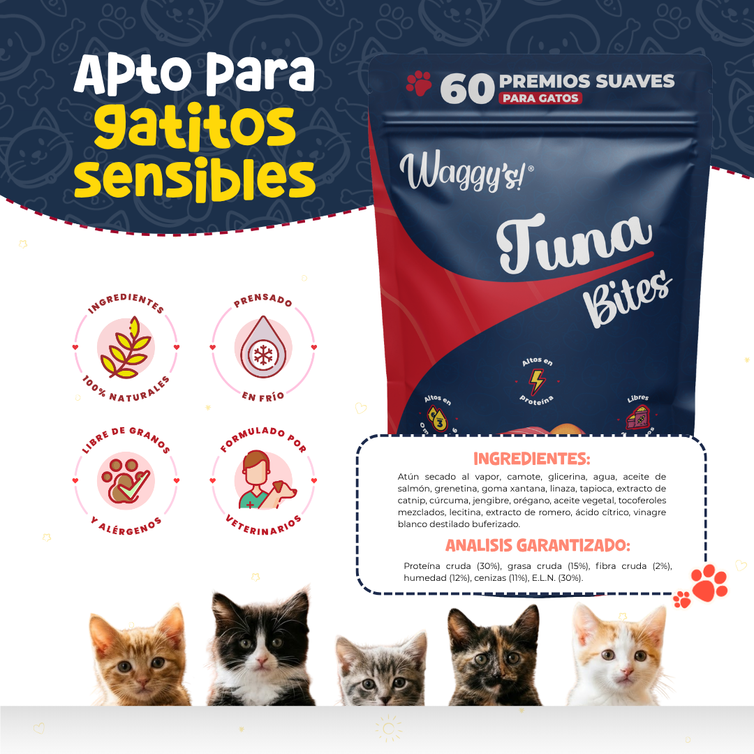 Premios Naturales y Nutritivos para Gatos | Waggy's Bites