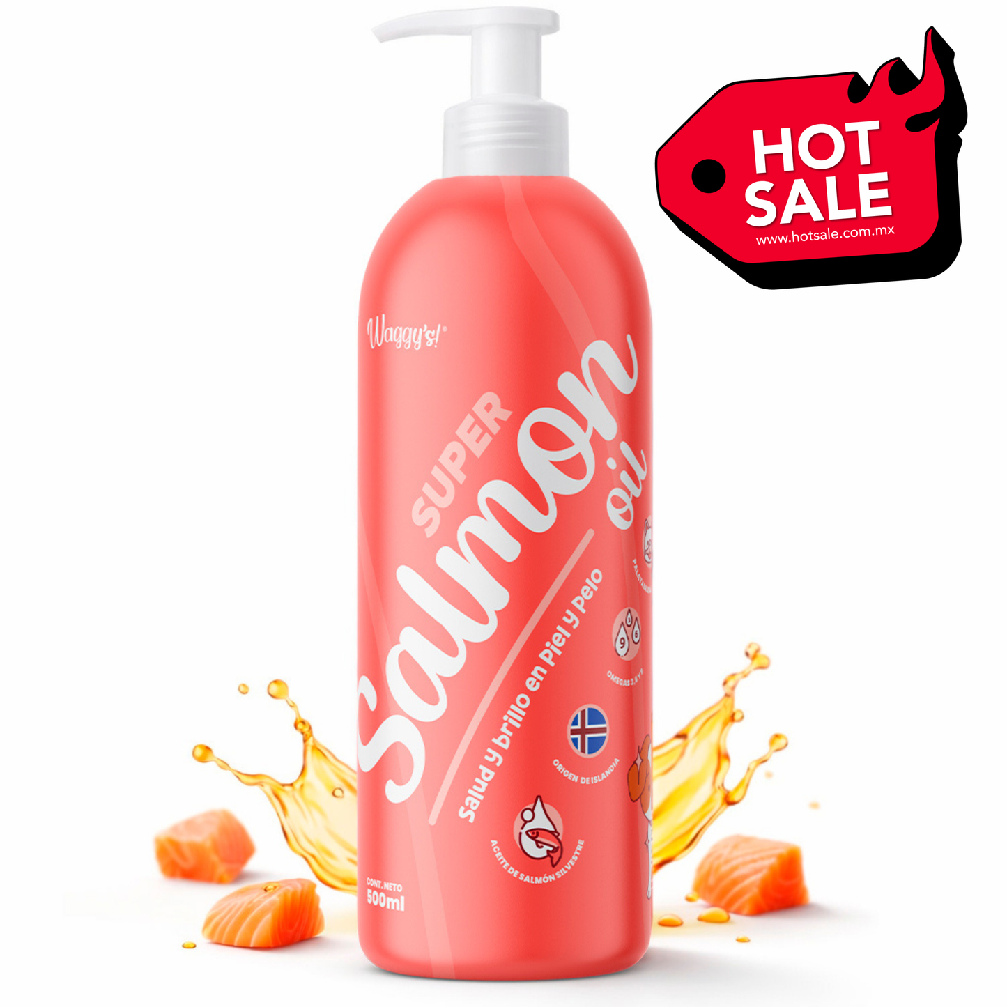 Salmón Silvestre con Omegas para Perros | Waggy's Super Salmon Oil