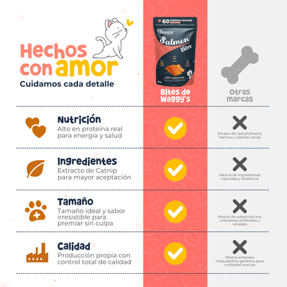 Premios Naturales y Nutritivos para Gatos | Waggy's Bites